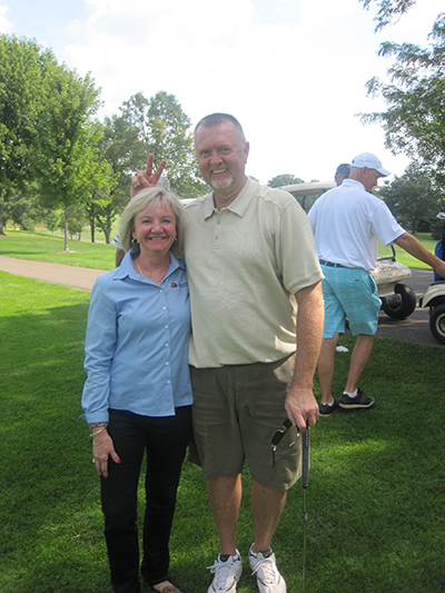 Couple on a golf course