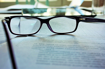 Closeup of glasses